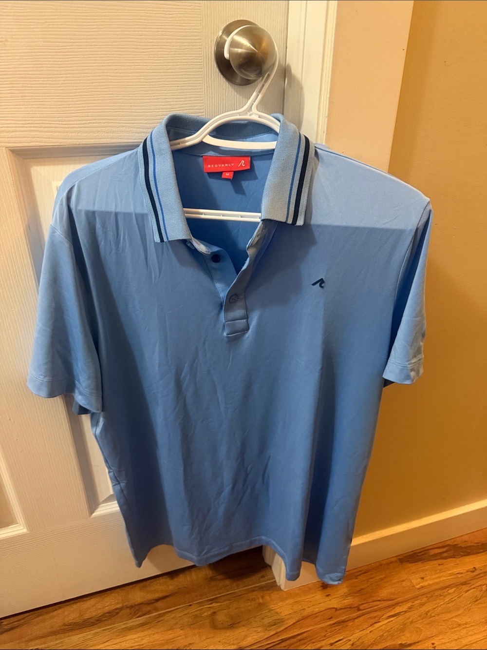 Replay Light Blue Polo with Navy-Trim Collar